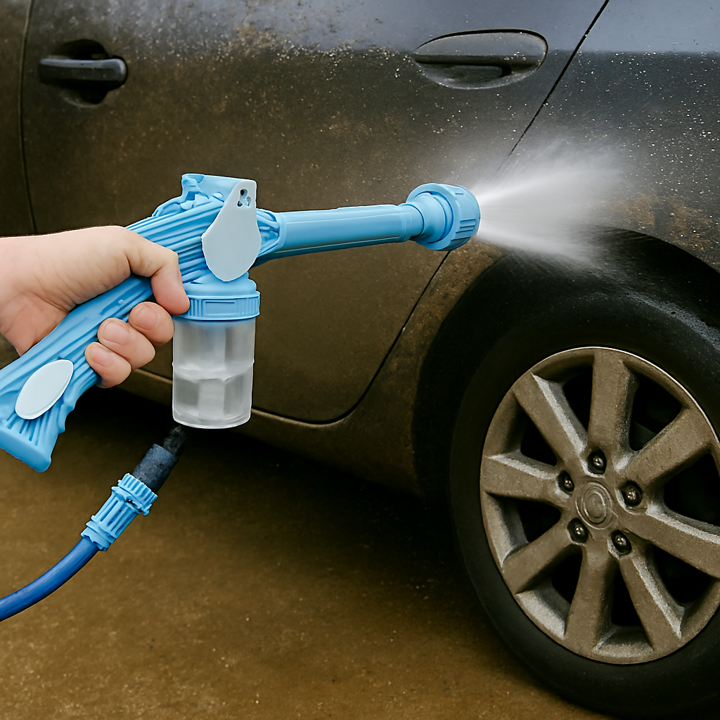 Ez Jet Water Cannon 8-in-1 Turbo Spray Gun | High Pressure Car Wash & Garden Sprayer with Soap Dispenser