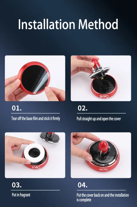 Premium Solar Rotating Car Air Freshener | Kinetic Floating Ring Dashboard Aromatherapy