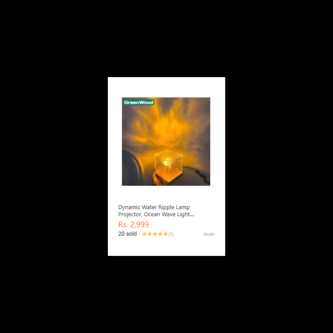 Northern Lights Ocean Wave Crystal Lamp | 16-Color Water Ripple Projector with Remote (Viral Aesthetic Light)