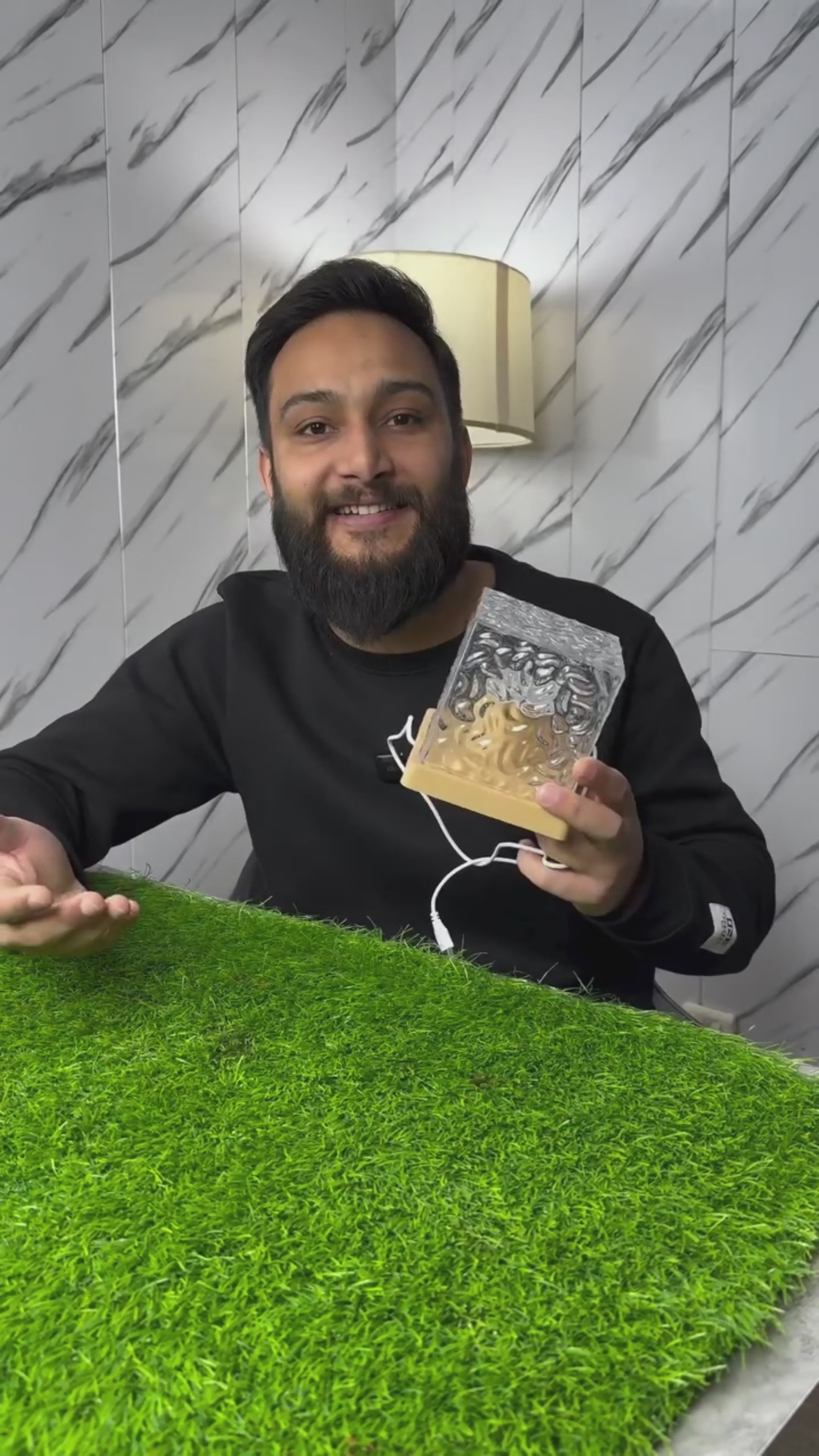 Northern Lights Ocean Wave Crystal Lamp | 12-Color Water Ripple Projector with Remote (Viral Aesthetic Light)