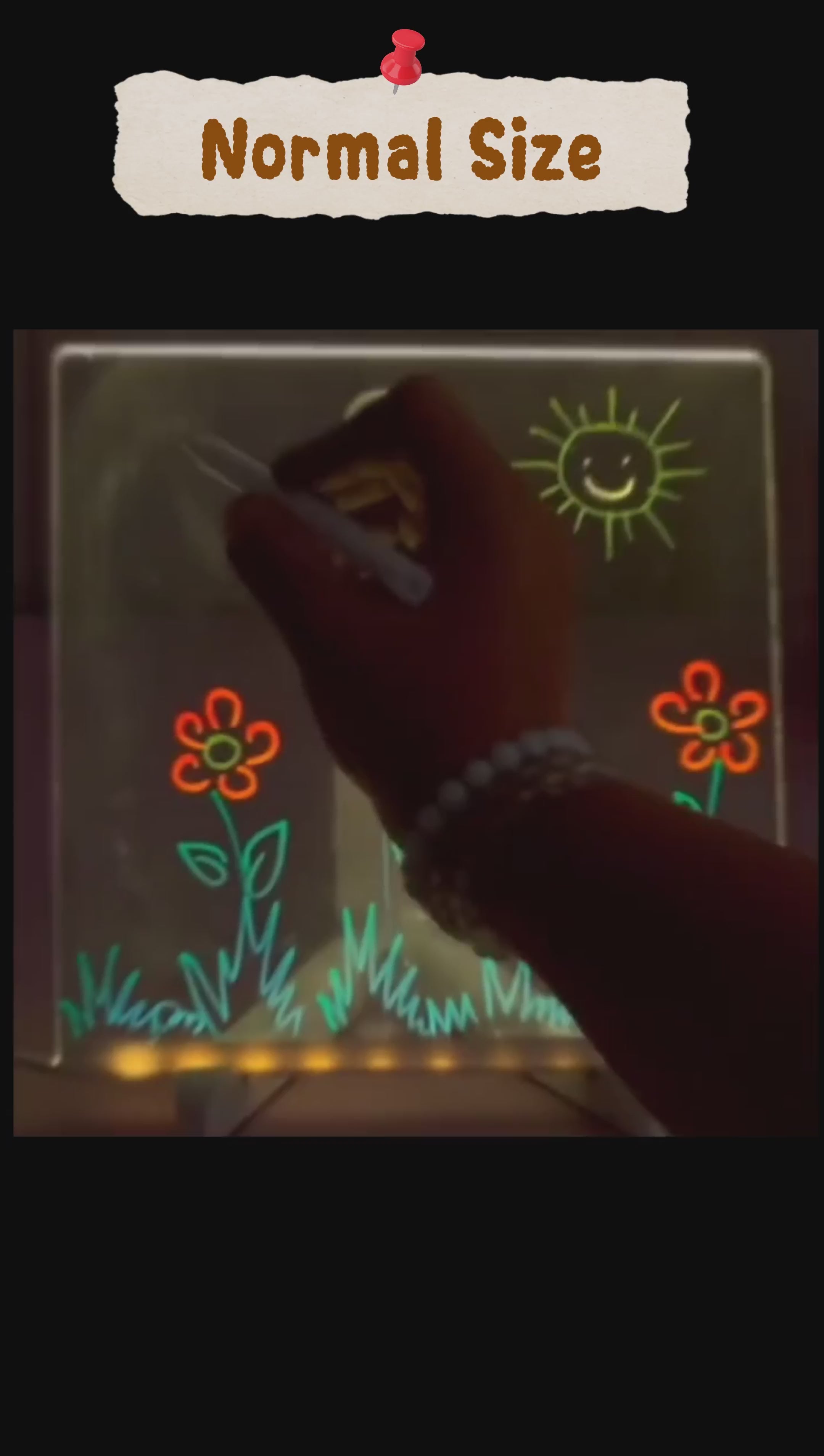 LED Acrylic Note Board with 7 Colored Markers | Transparent Glowing Erasable Message Board & Night Light for Home & Office